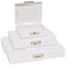 Locking Slide Storage Boxes, White